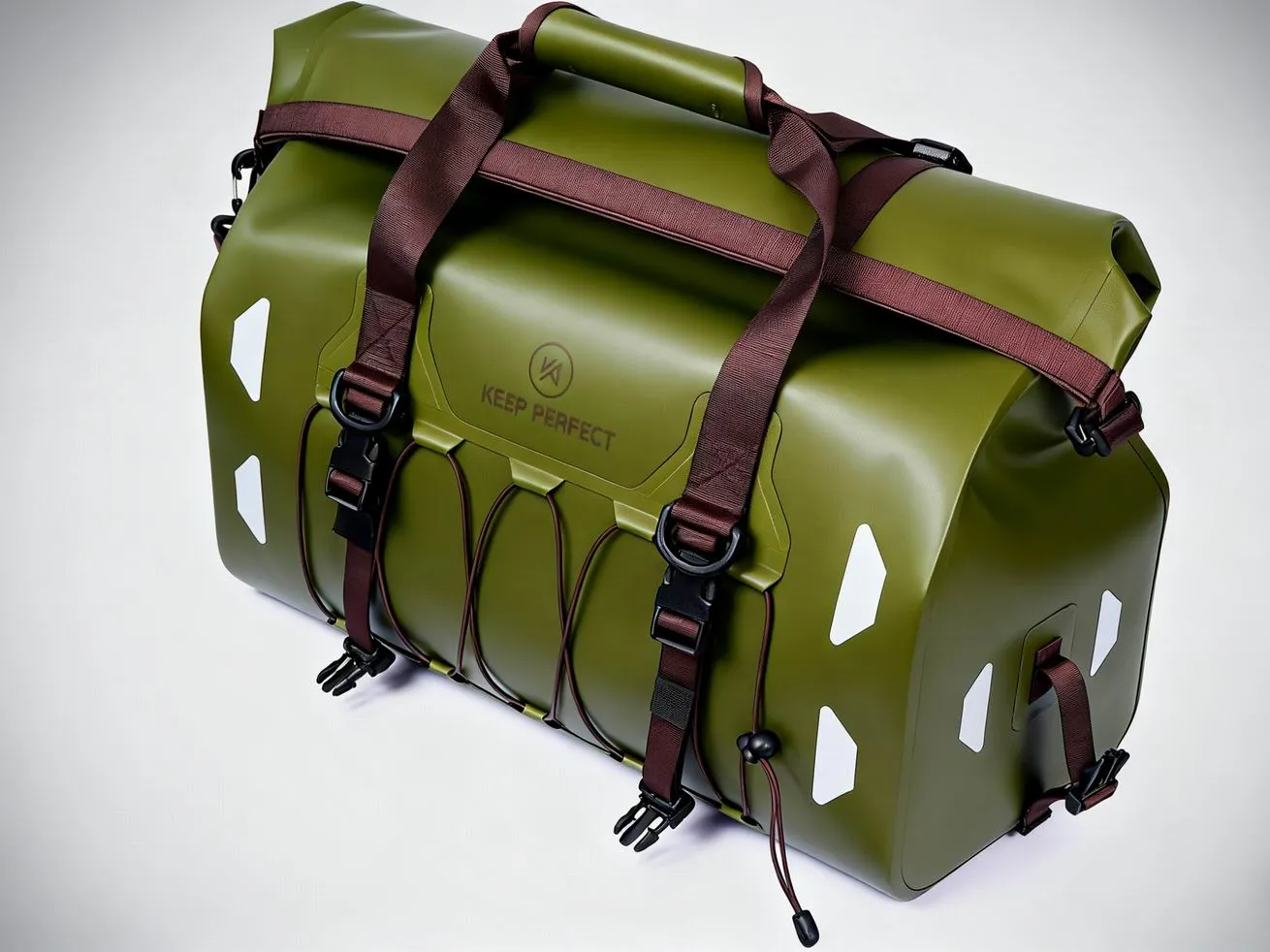Sealed seam construction on an outdoor dry bag