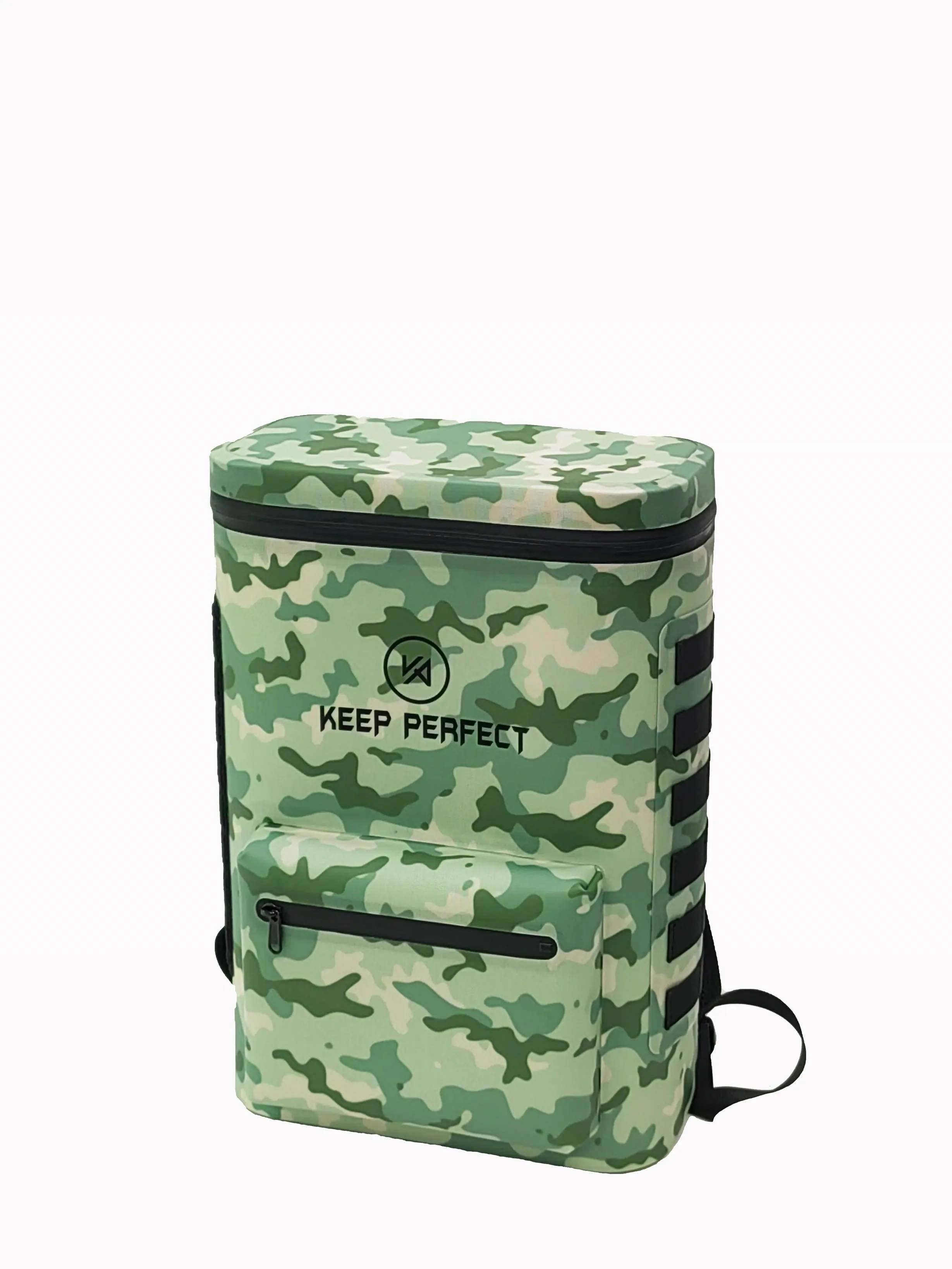 Cut panels and shaped components on a cooler backpack