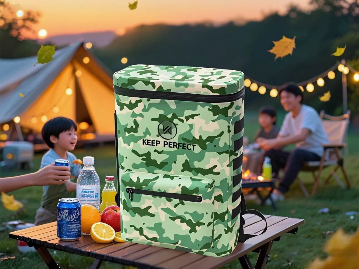 Waterproof bag case study featuring a custom cooler backpack