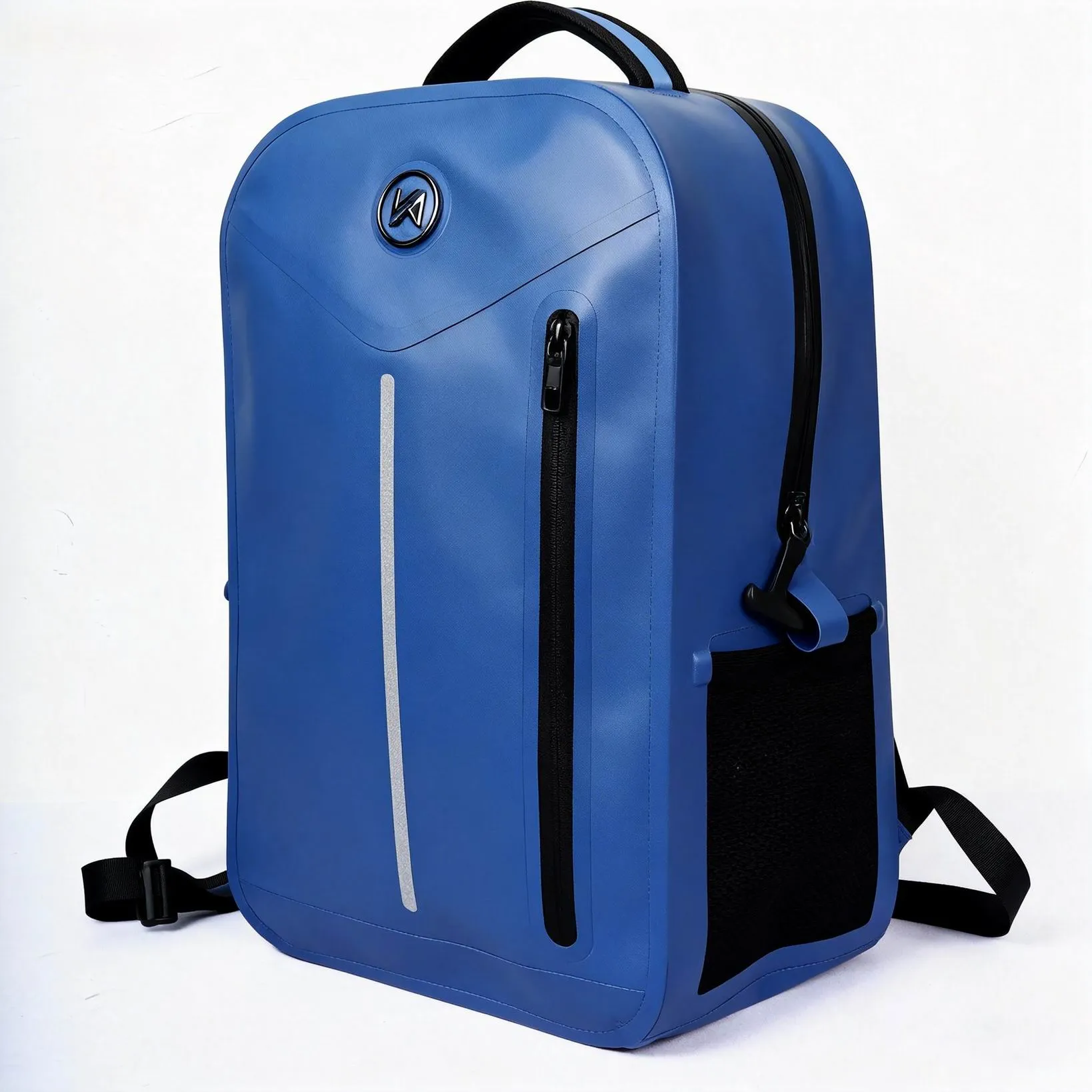 Waterproof hiking backpack carried by an outdoor creator in the field
